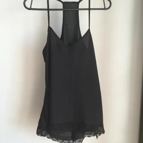 Blusa Preta Com Renda tam G
