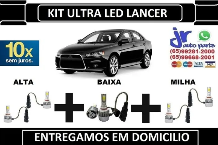 Kit Lampada Ultra Led Lancer 6000K 12V 24V