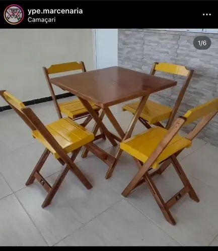 Mesas e cadeiras dobrável 