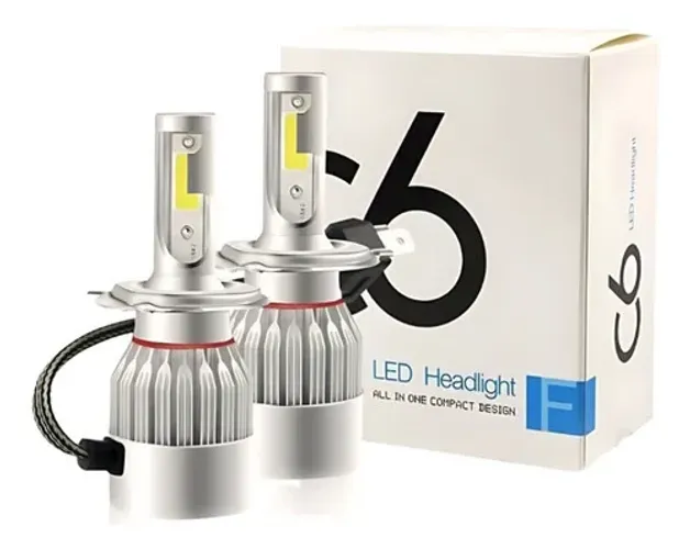 Kit 2 Lampada Farol Super Led C6 Automotivo Carro 6000k