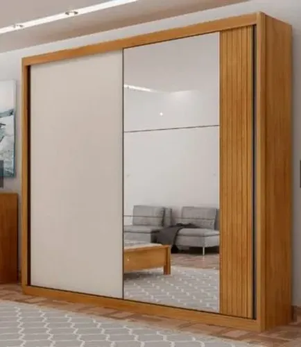 Guarda Roupa 2 Portas de Correr 1 Com Espelho 208cm Bravo DJ Moveis MDF (NOVO )