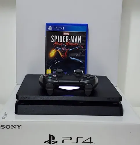 PS4 Slim 1TB com GARANTIA e Jogo de brinde.