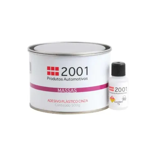 Massa Plástica Cinza 500g com Catalizador 2001