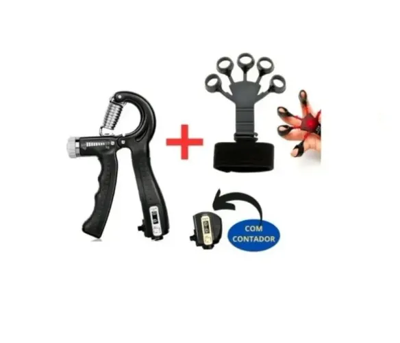 Hand grip com contador + exercitador de dedos 