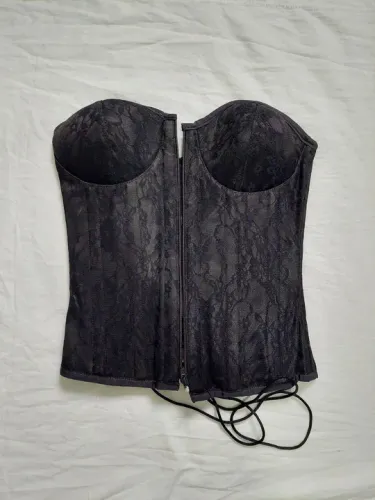 Corset de renda preto -