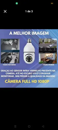 Camera Ip Inteligente Lampada Panoramica Yoosee Wifi E Espiã