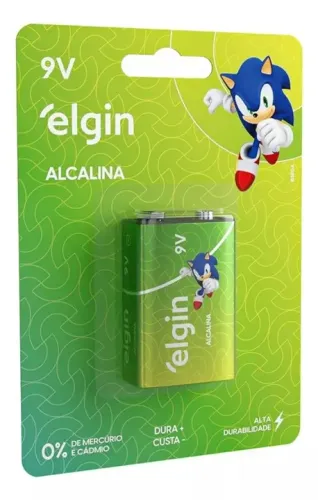 Bateria Alcalina 9v 6lr61 - Elgin