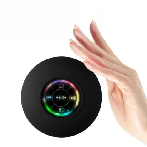 Mini Caixa de Som Bluetooth c/ Ventosa LED À prova D'agua