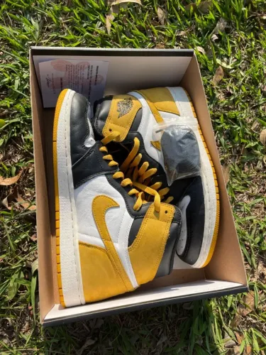 Tênis Air Jordan 1 Retro High OG Yellow pra ir embora rápido