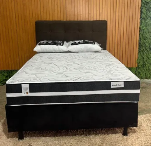 Cama Box Casal Smart Milano 138x188x25cm - Plumatex