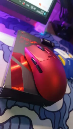 Mouse deluxe M800 mini vermelho metálico sensor paw3311