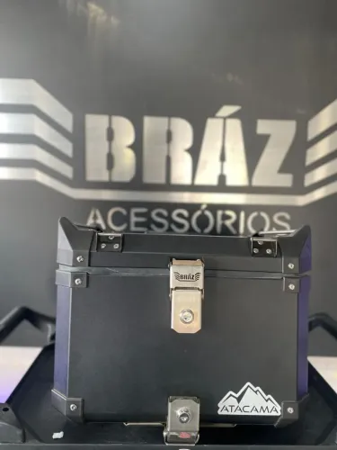 Bauleto Atacama 43L Aluminio Preto Top Case Bráz Acessórios