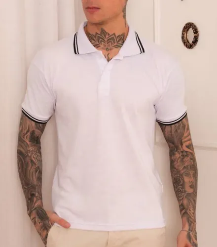 Camisas Gola Polo e Punho Detalhes