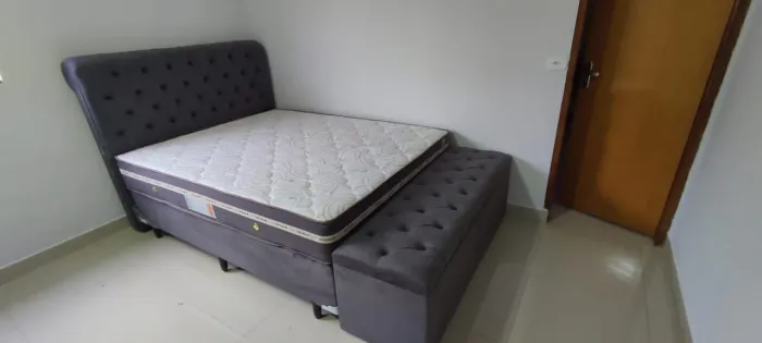 Cama Box Casal com Baú - e cabeceira