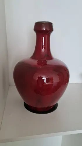 Base em cerâmica  vitrificada para abajour