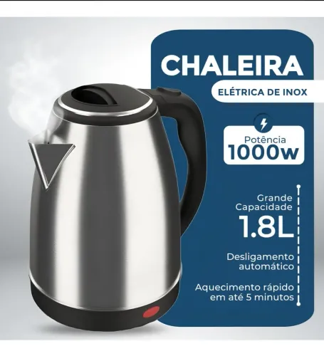 Promoção chaleira elétrica 1,8 litros