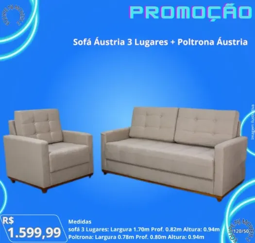 Sofá Austria com Poltrona