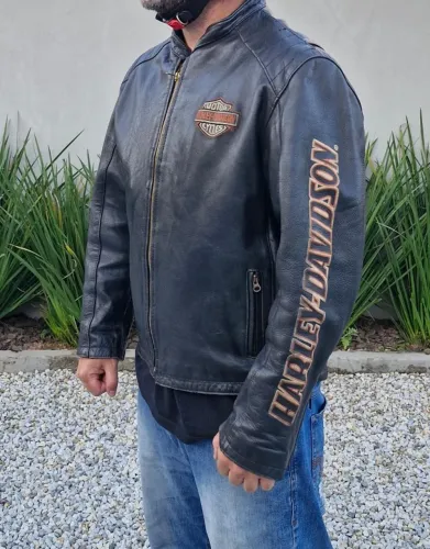 Jaqueta de Couro Harley Davidson - década de 90 em perfeito estado.
