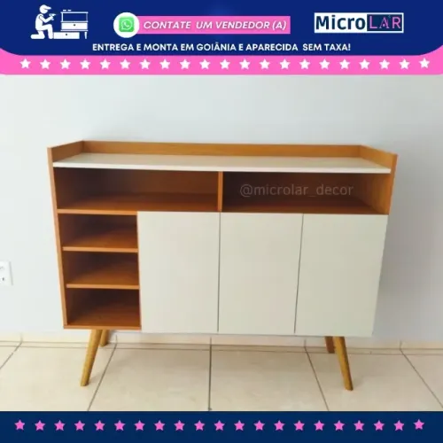 Balcao Aparador Buffet Retro Winter - Monta na Hora