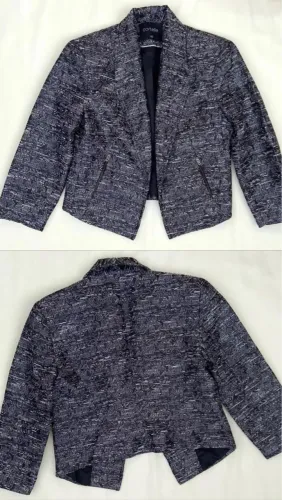 Blazer manga 7/8. Tamanho: 38(forma pequena PP)