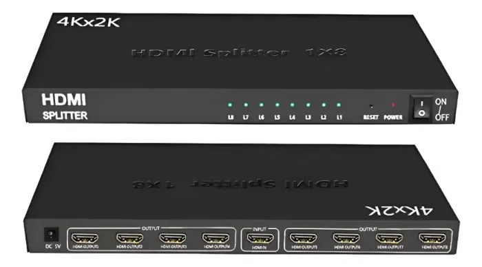 Splitter Hdmi Hub Switch Divisor Hdmi 8 Portas 1x8 Ver1.4 3d