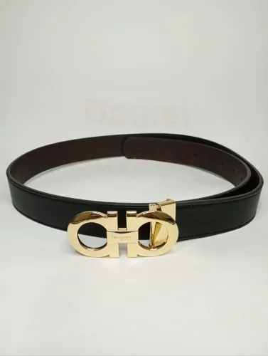 Cinto de couro Dupla face Salvatore Ferragamo 4cm 