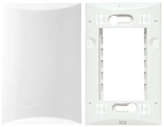 Kit 5x Tampa Cega + Suporte 4x2 - Iriel Brava Branco