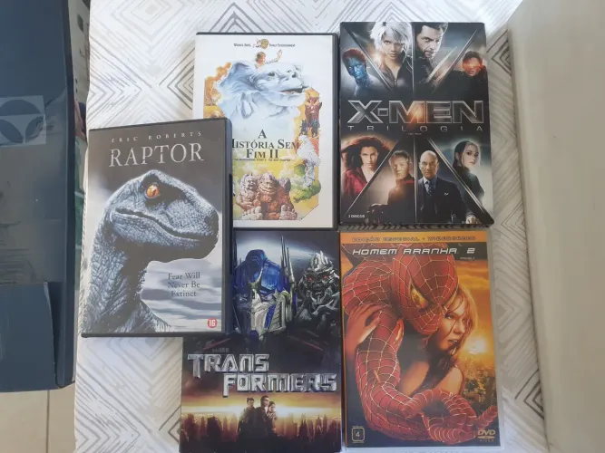 Lote de DVDs de filmes - X-Men, Homem Aranha, Transformers e outros!