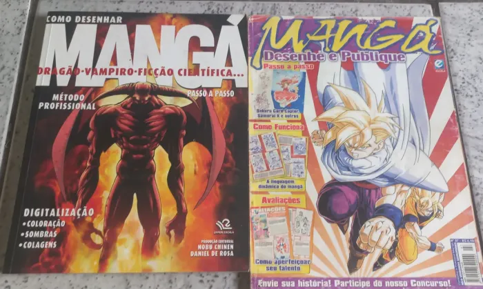 Lote revista Como desenhar mangá desenhe e publique revistinha gibi GIBI quadrinhos HQ