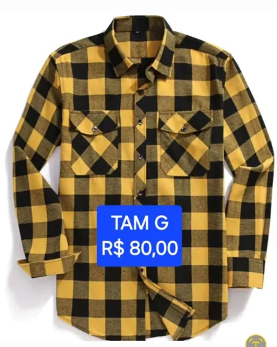 Camisa Flanela Quadriculada Várias Cores - Tamanho G