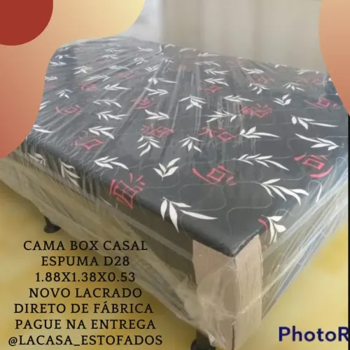 Cama Box Casal Espuma D28 Lacrada 1.88x138