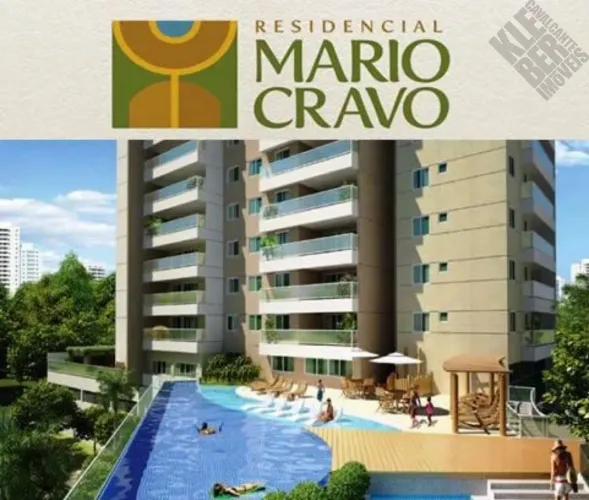 Apartamento para locação Residencial Mario Cravo, 2 quartos com suíte, 2 salas e 3 banheir