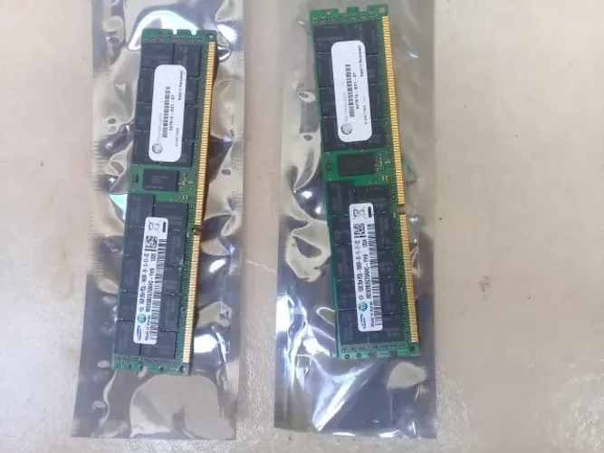 2 pentes de memória ram de servidor totalizando 32gb ddr3: cada pente de 16gb ecc 100% ok!