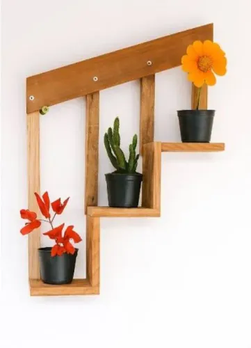Suporte rústico decorativo para parede
