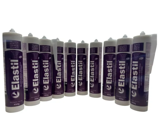 Kit com 10un Selante acrílico branco 450g