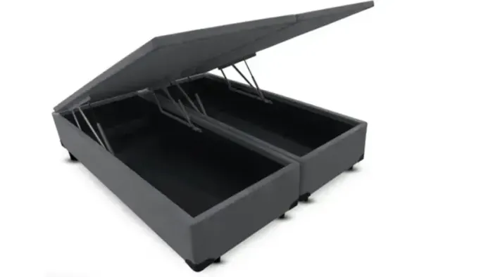 Cama Baú Suede King 