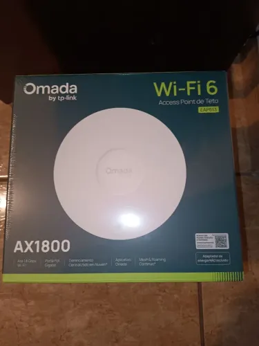 Vendo Access Point Tp-link Wi-fi 6 Ax1800 Eap613 S/ Fonte, novo. Valor unitário.