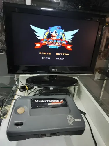 Console Sega Master System 3 Tec Toy + Sonic na Memoria e Controle Original 
