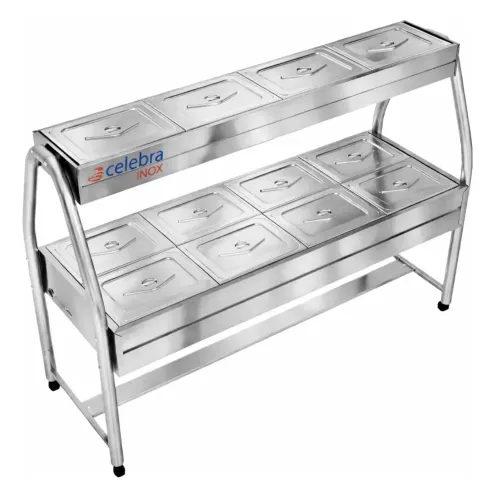 Buffet Self Service Carro 8 Cubas Quentes 4 Frias Duplo