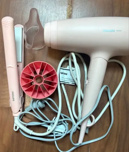 Secador E Prancha Philips Bhp398/00 Rosa 1600w
