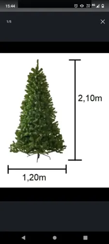 Árvore de Natal Grande (2,10m) - Usada Apenas 1 Vez (Impecável) e artigos natalinos