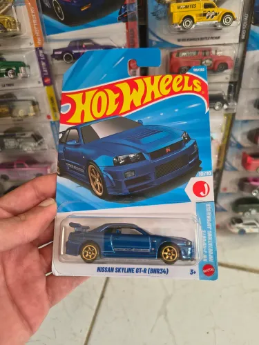 Miniatura Hot Wheels Nissan Skyline GT-R (BNR34) azul