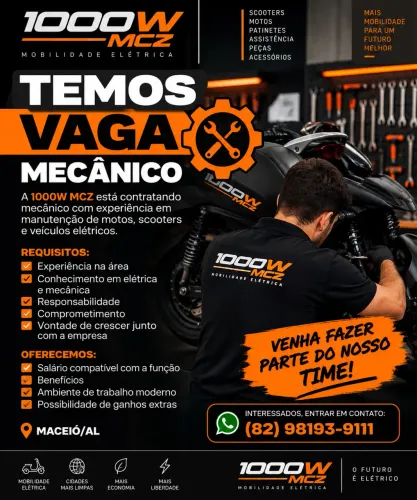 Vaga para mecânico montador