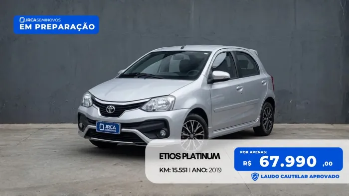 Toyota Etios Platinum 1.5 Flex 16V 4P Aut. 2019