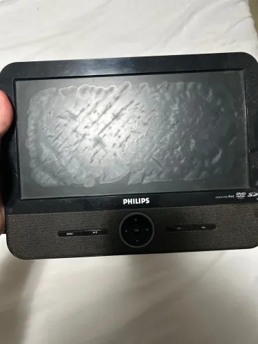 DVD Player Portátil Philips DCP951 c/ Dock iPod + Controle + Fonte - Para Reparo/Peças