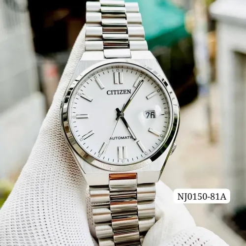 Citizen Tsuyosa Automático branco NJ0150-81A - Vidro de safira frente e atrás