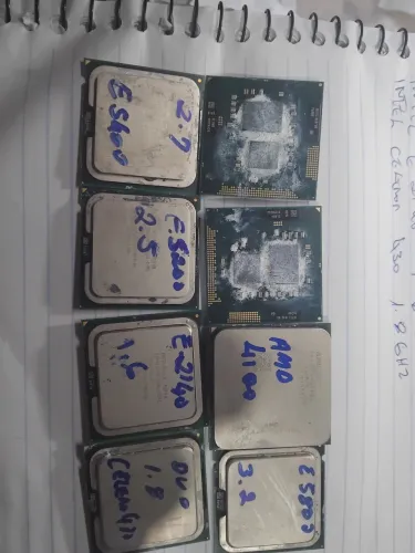 8 processadores dual core:P6200 notebook, p6000 notebook  E5800,E5400,E5200 E2140,ce 430.