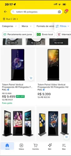 Tela de propaganda