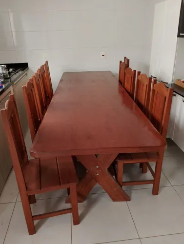 MESA EM MADEIRA ANGELIM 2,89X0. 90 M