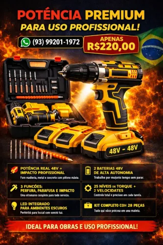 Parafusadeira e Furadeira 12V Completa na Maleta (Nova na Caixa) ?